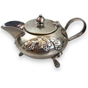 EPNS Kenson Silver plated footed Creamer with grape details Marked